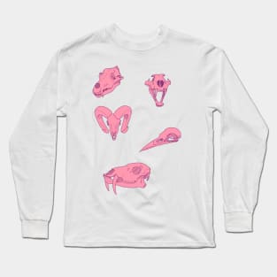 Pink Skulls Long Sleeve T-Shirt